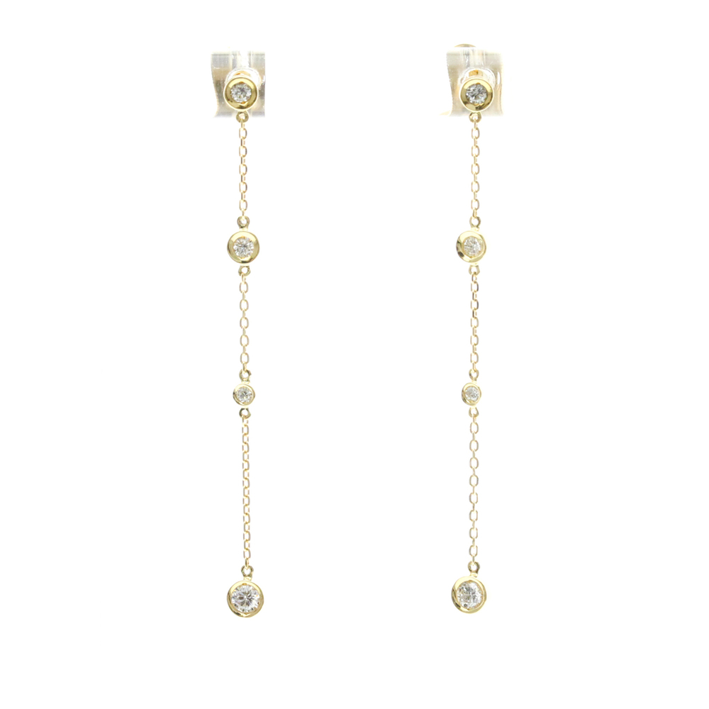 Ponte Vecchio Diamond Drop Earrings Diamond Yellow Gold (18K) Drop Earrings Gold